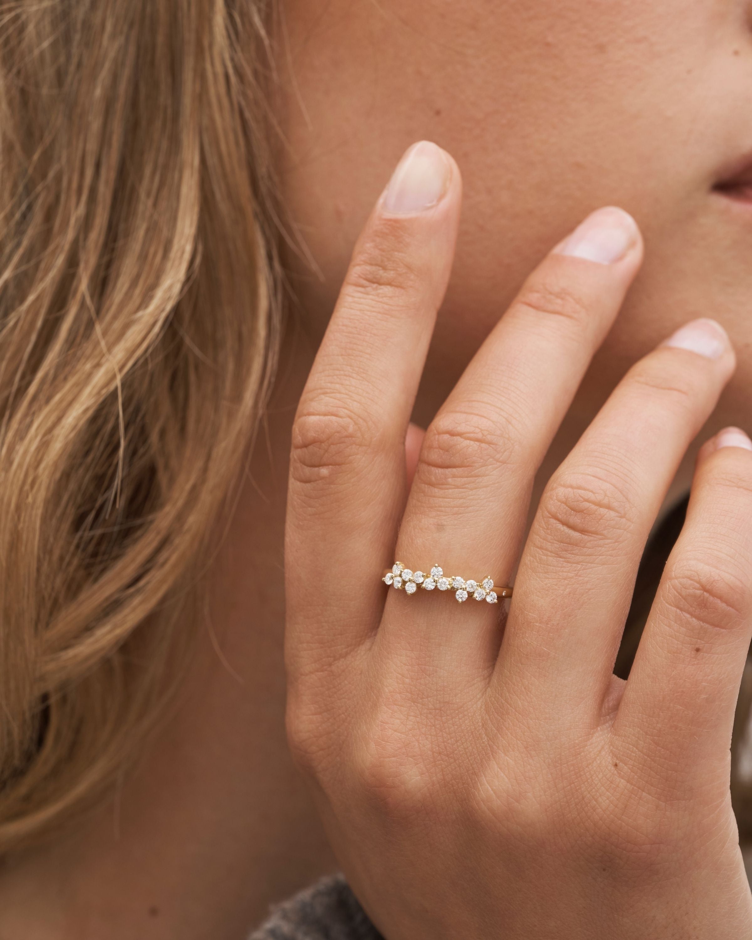 Fryd diamantring L - 18kt Rødguld
