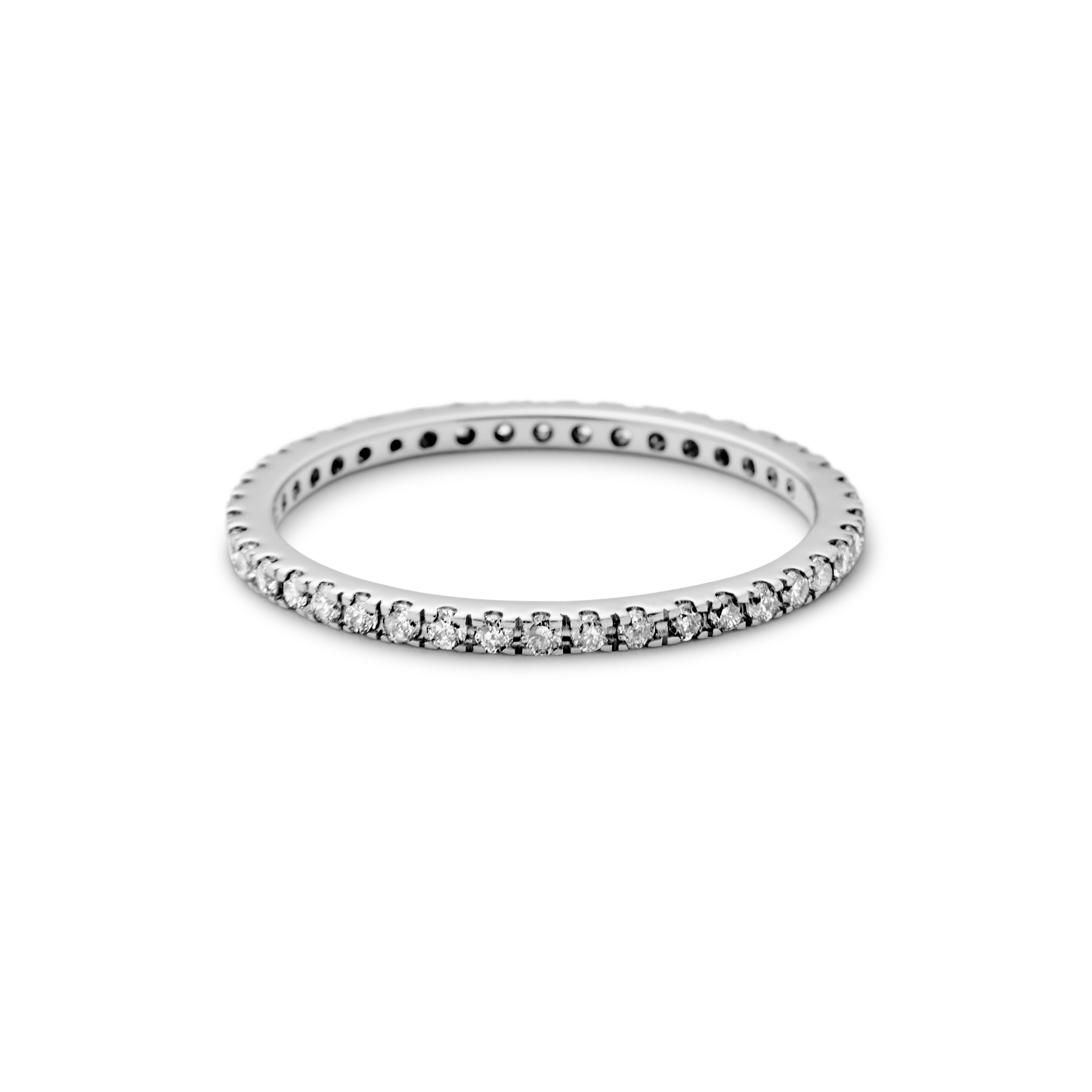 Rock Classic Grey diamantring - 18kt Hvidguld