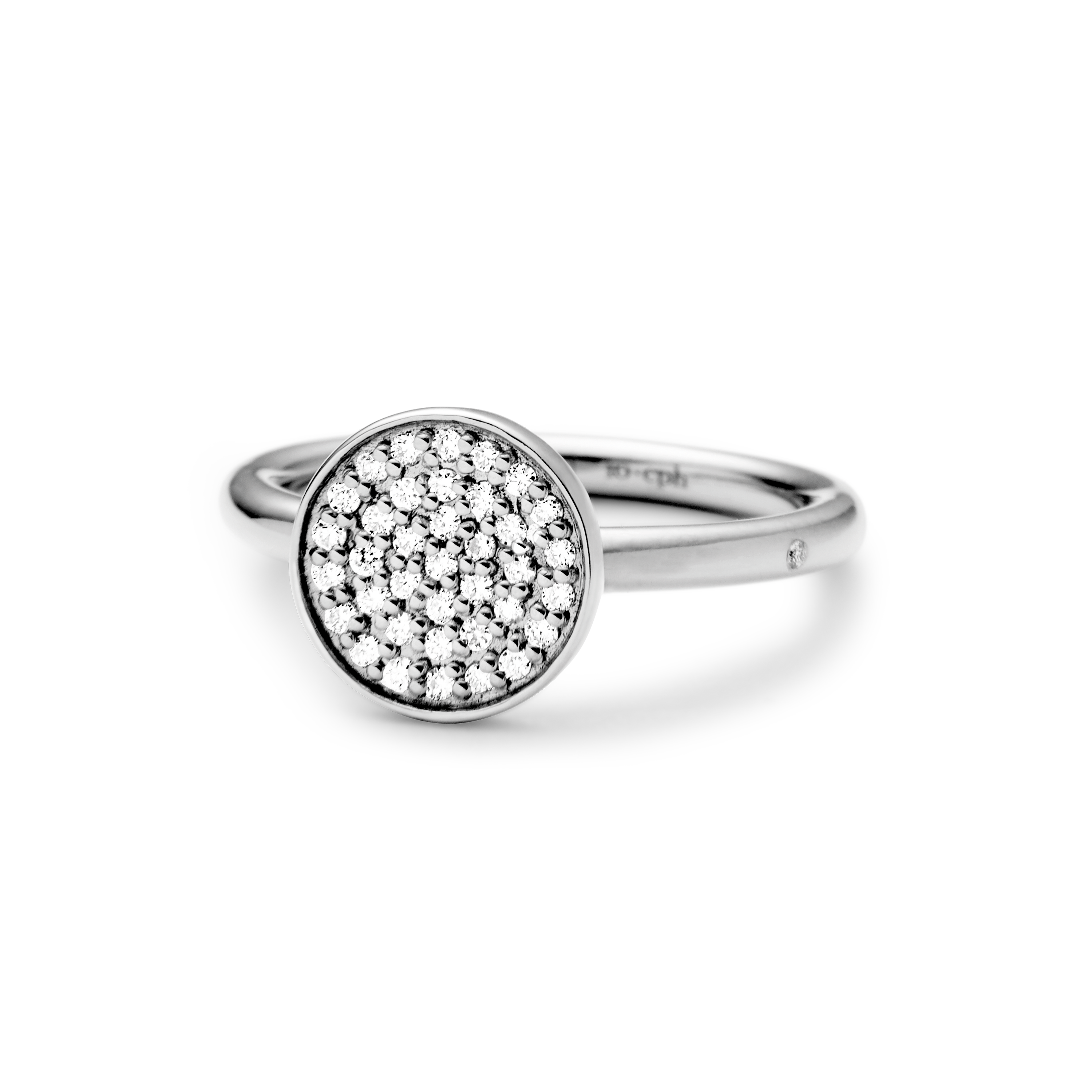 Rock Classic Round Diamantring - 18kt Hvidguld