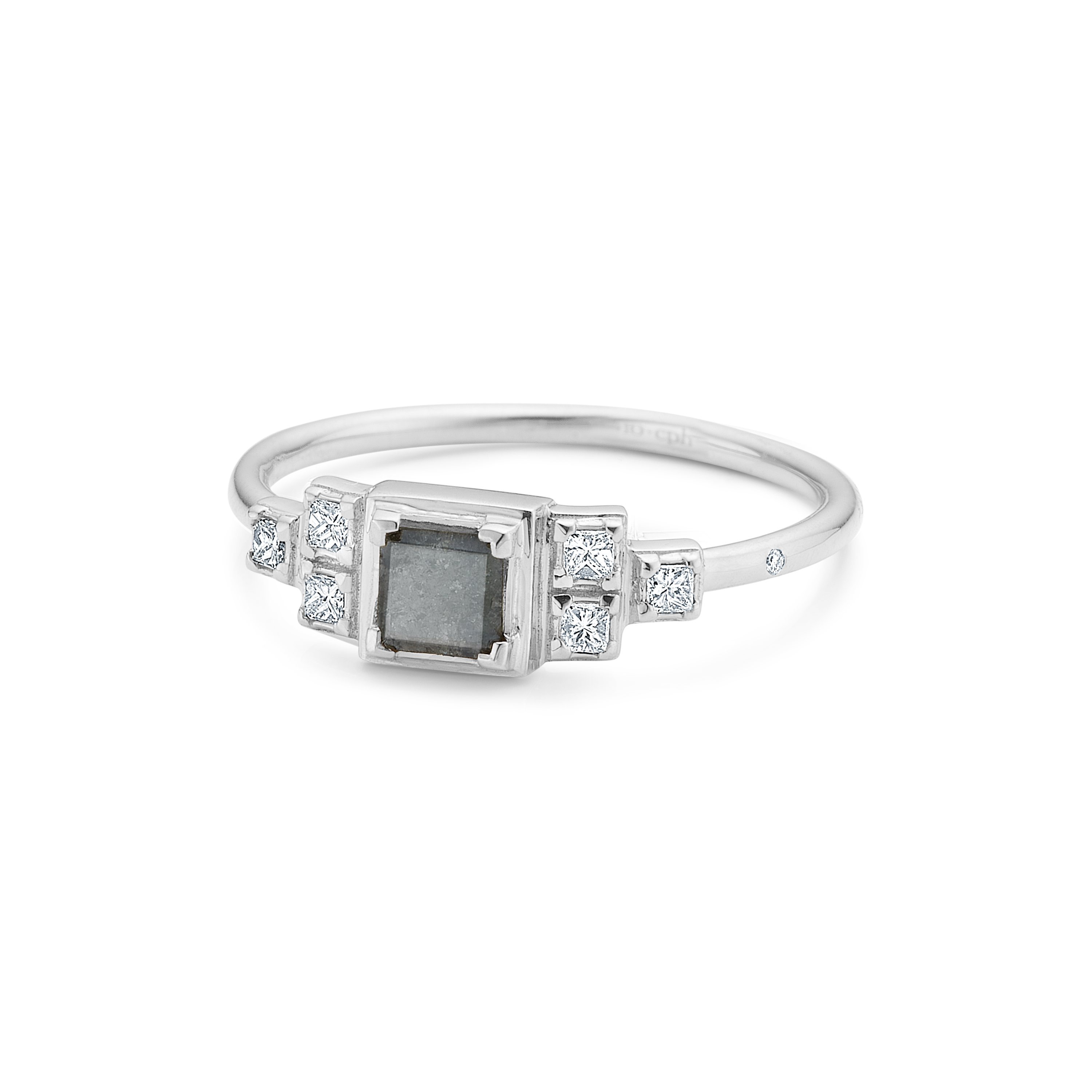 Raw Diamantring - 18kt Hvidguld