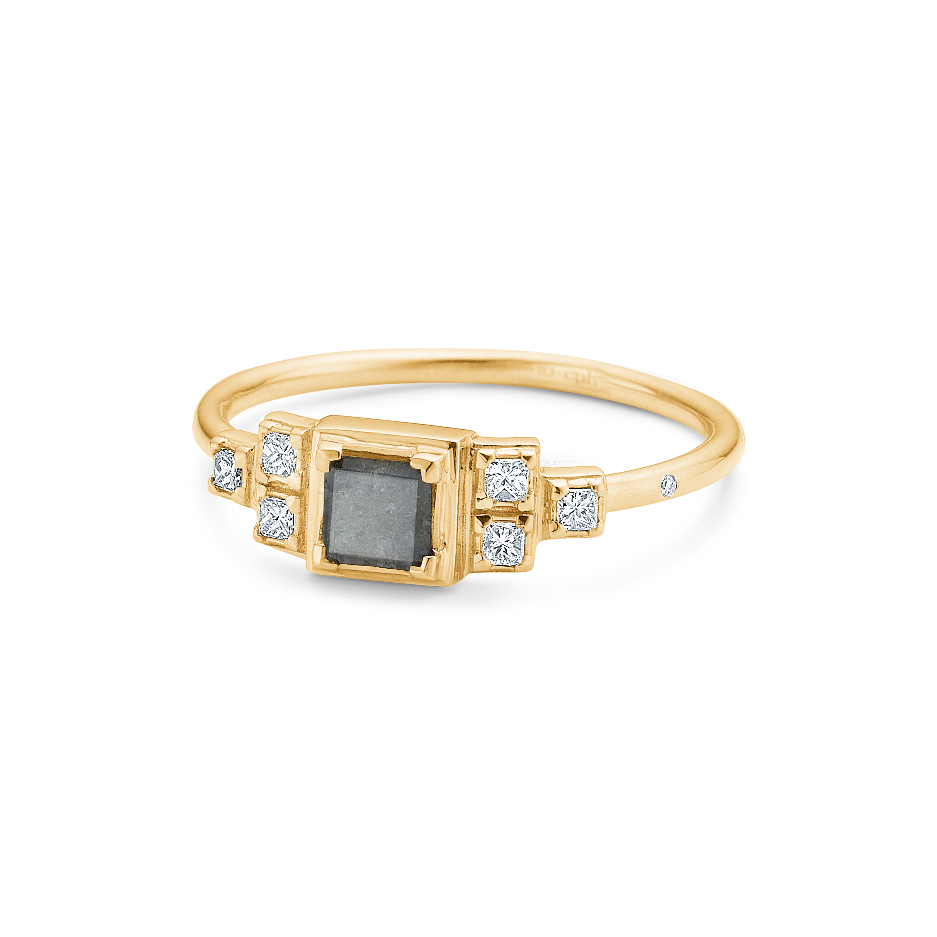 Raw Diamantring - 18kt Rødguld