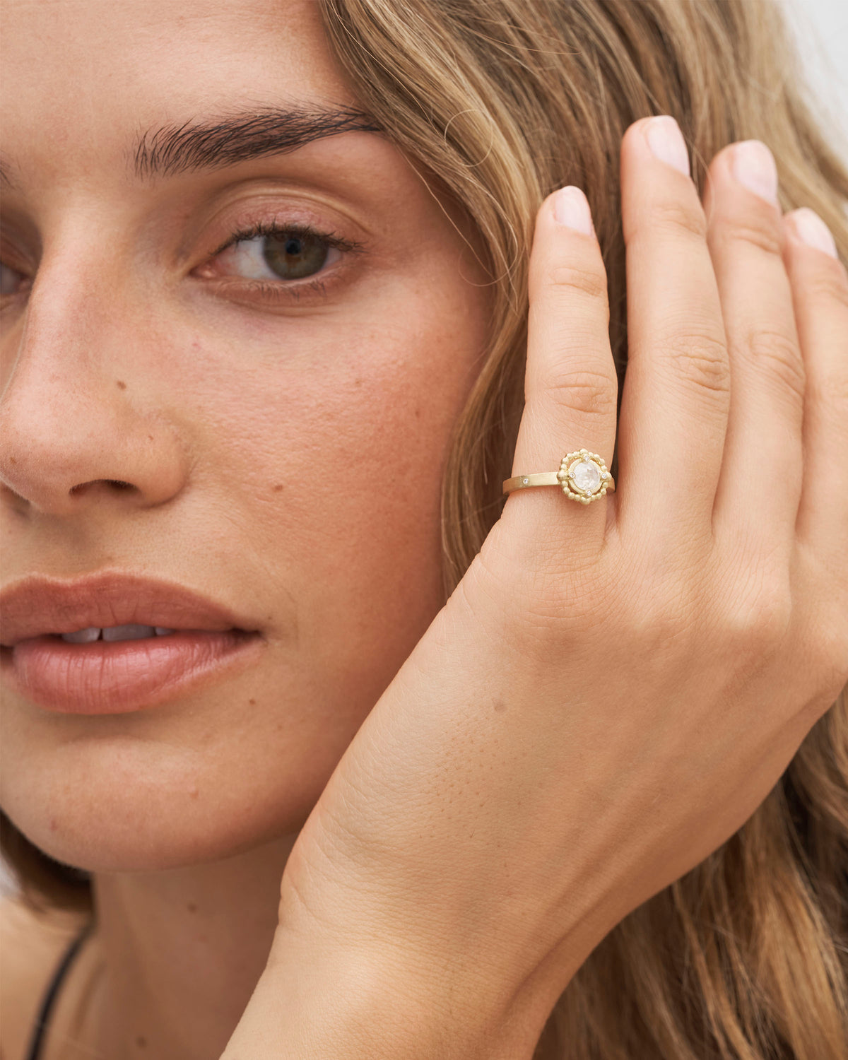 Orbit Grey diamantring - 18kt Rødguld