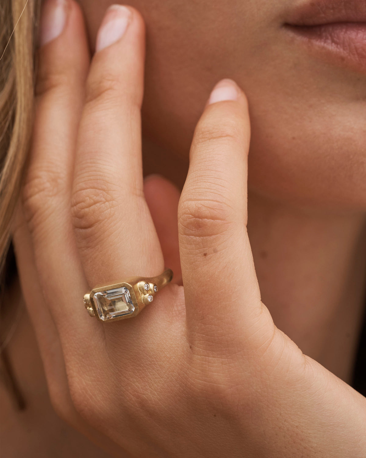 Orbit Octagon ring - 18kt Rødguld