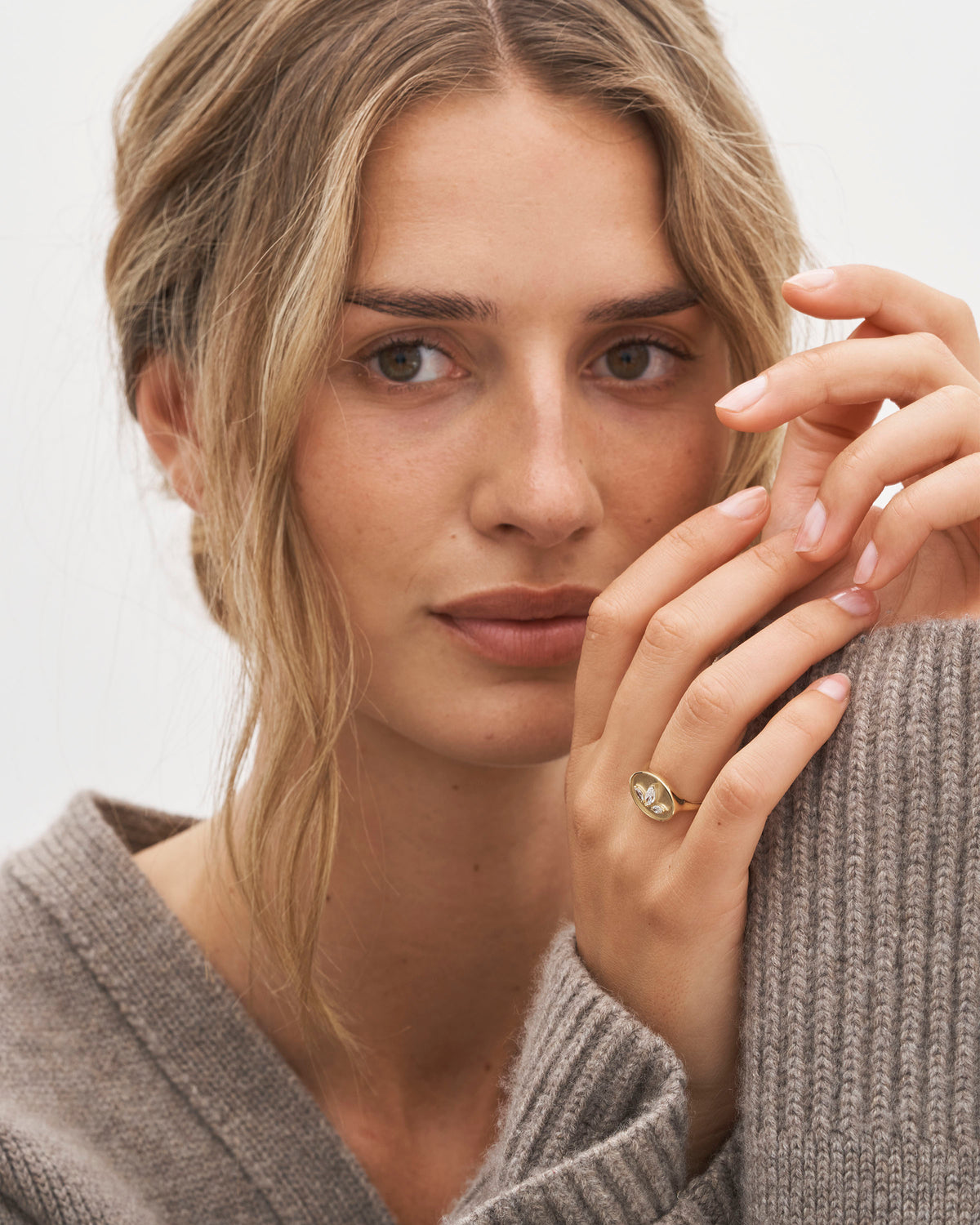 Inner Peace Lotus diamantring - 18kt Rødguld