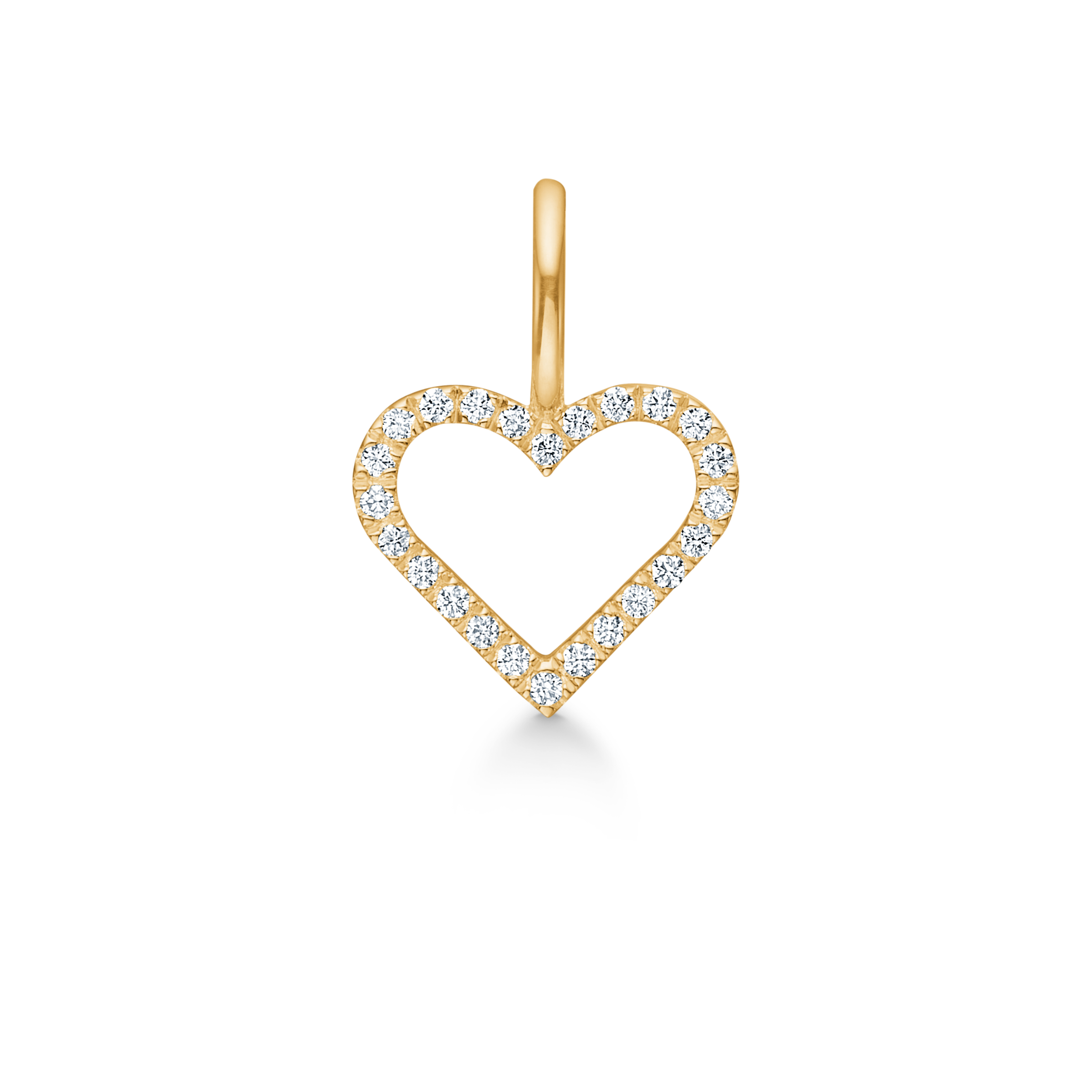 Symbols Open Heart diamant vedhæng - 18kt Rødguld