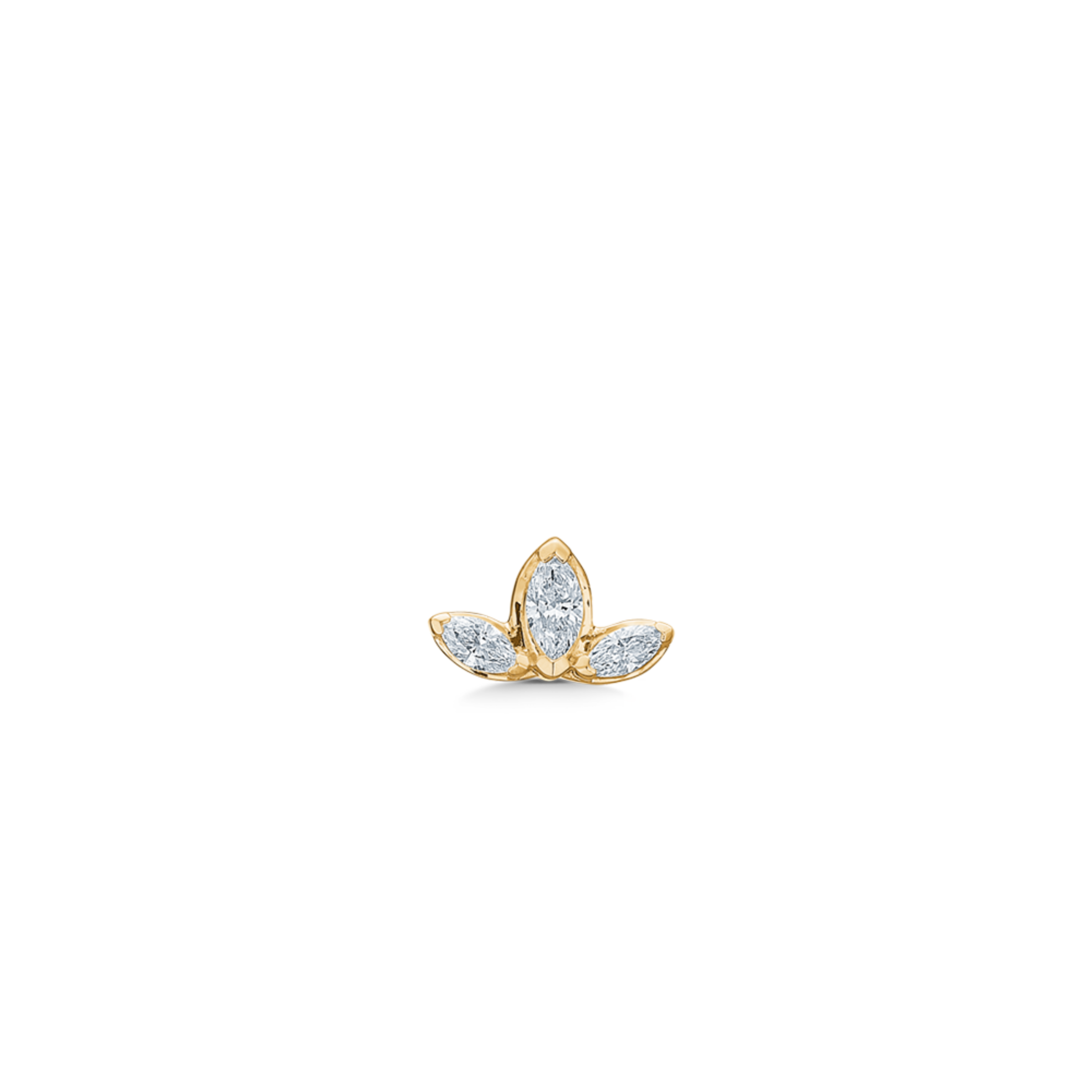 Inner Peace Lotus diamant ørestik - 18kt Rødguld