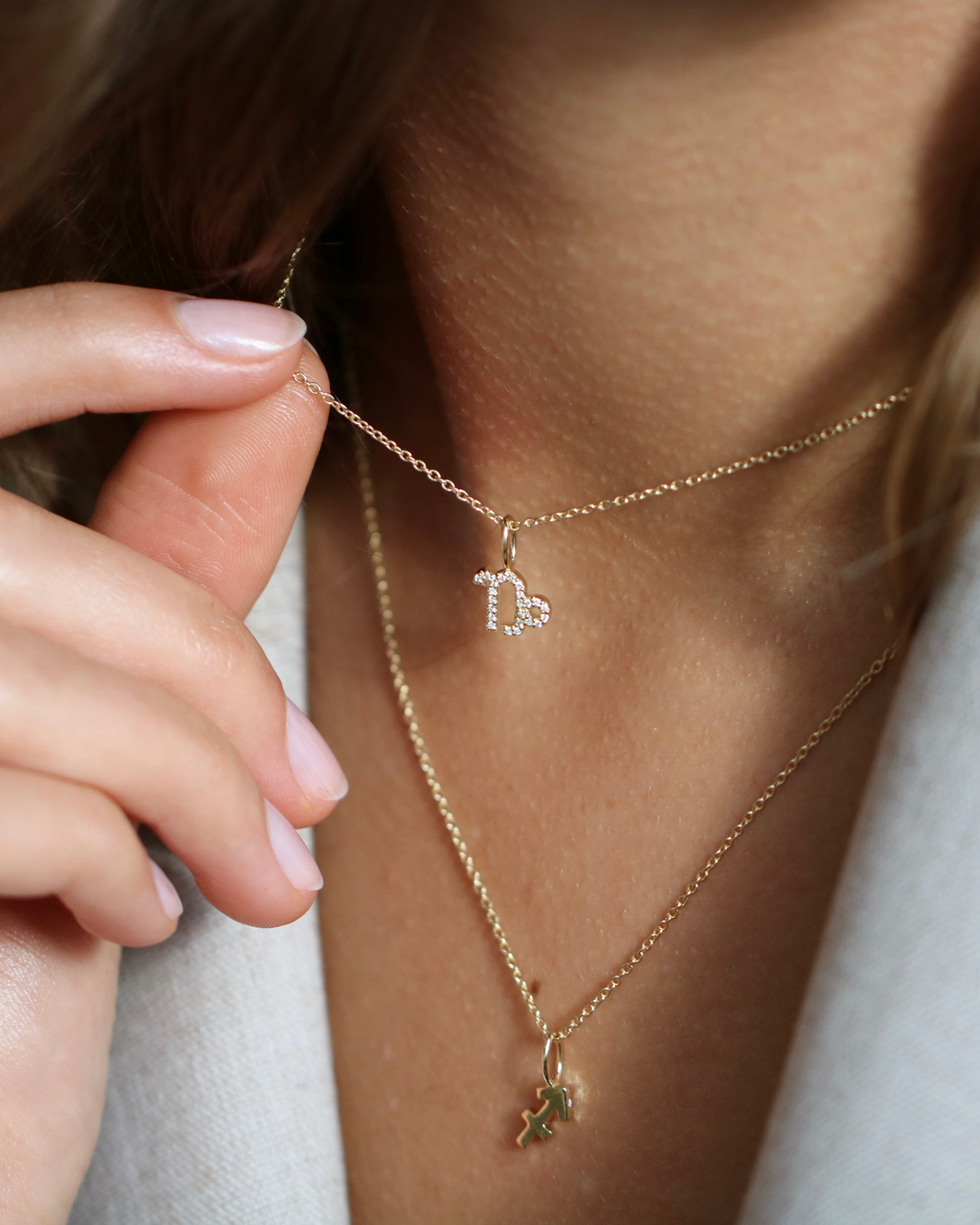 My Stenbuk diamantvedhæng - 18kt Rødguld
