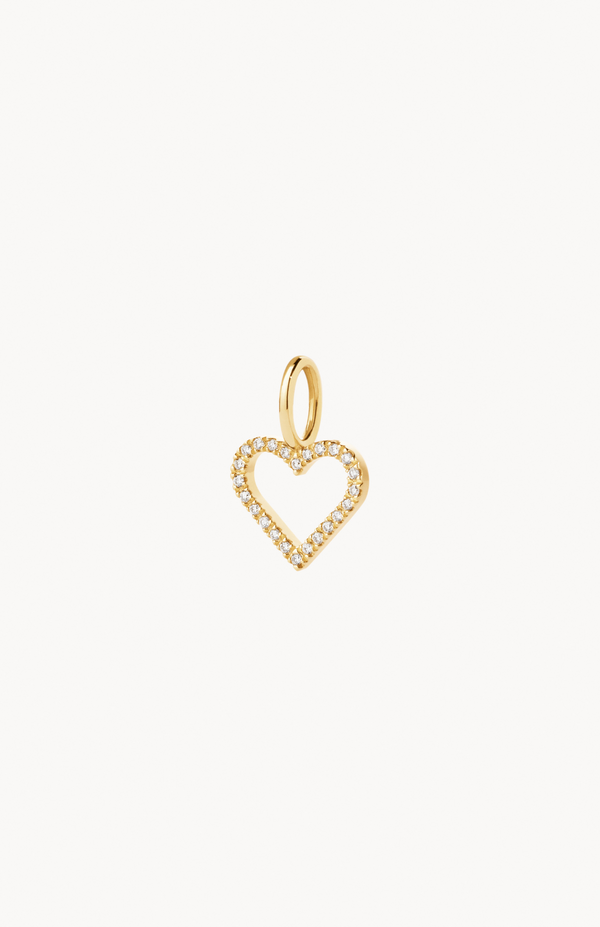 Symbols Open Heart diamant vedhæng - 18kt Rødguld
