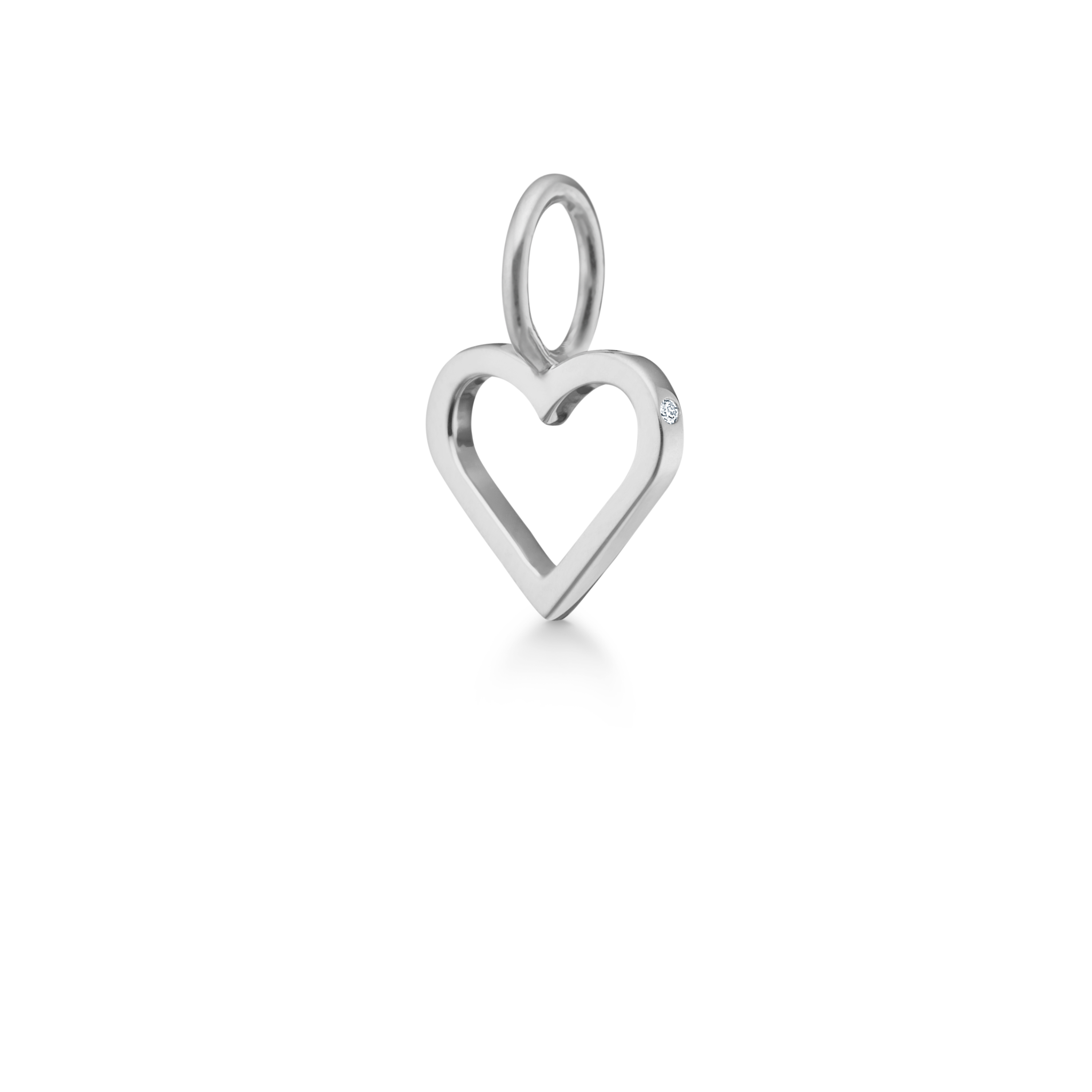 Symbols Open Heart vedhæng - 18kt Hvidguld