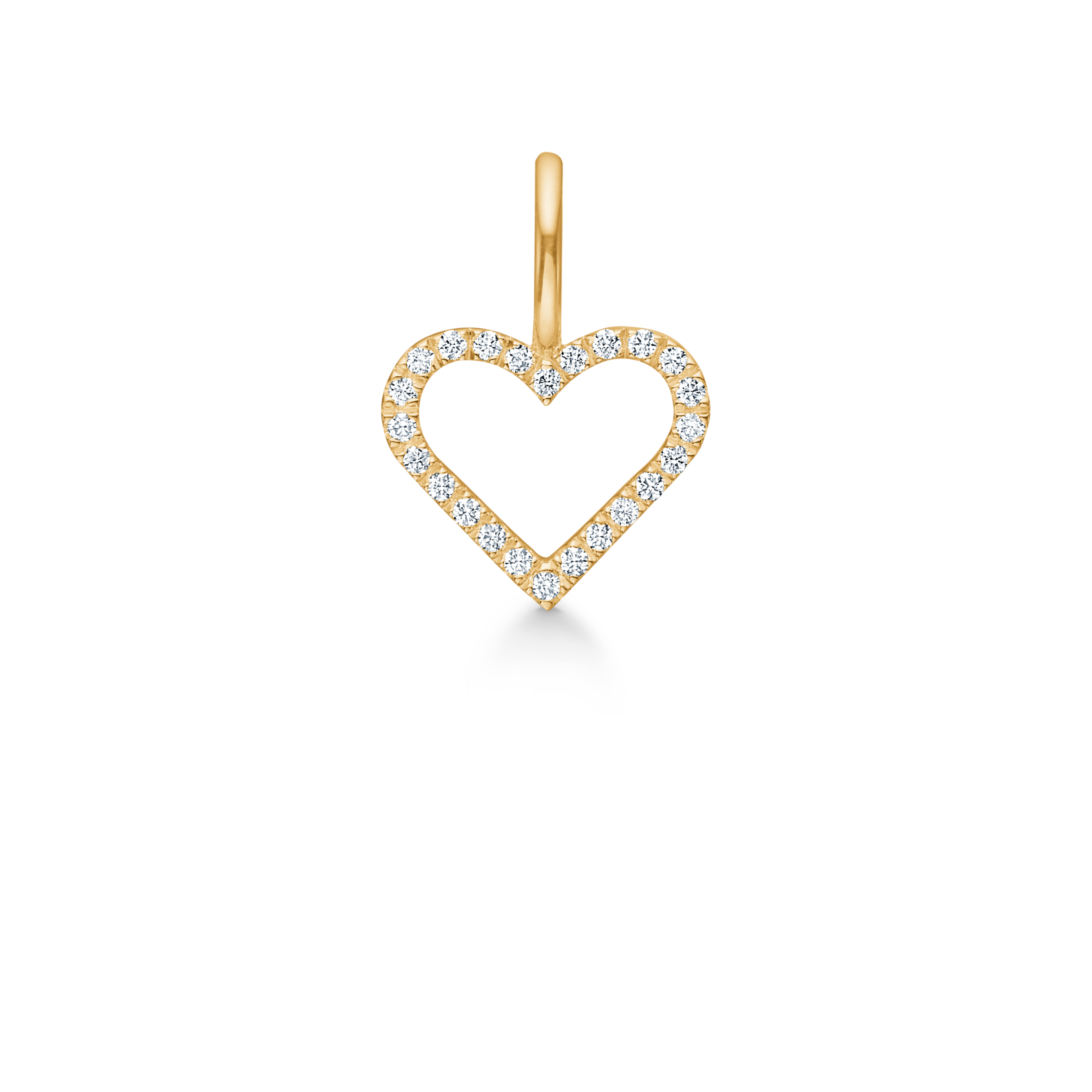 Symbols Open Heart diamant vedhæng - 18kt Rødguld