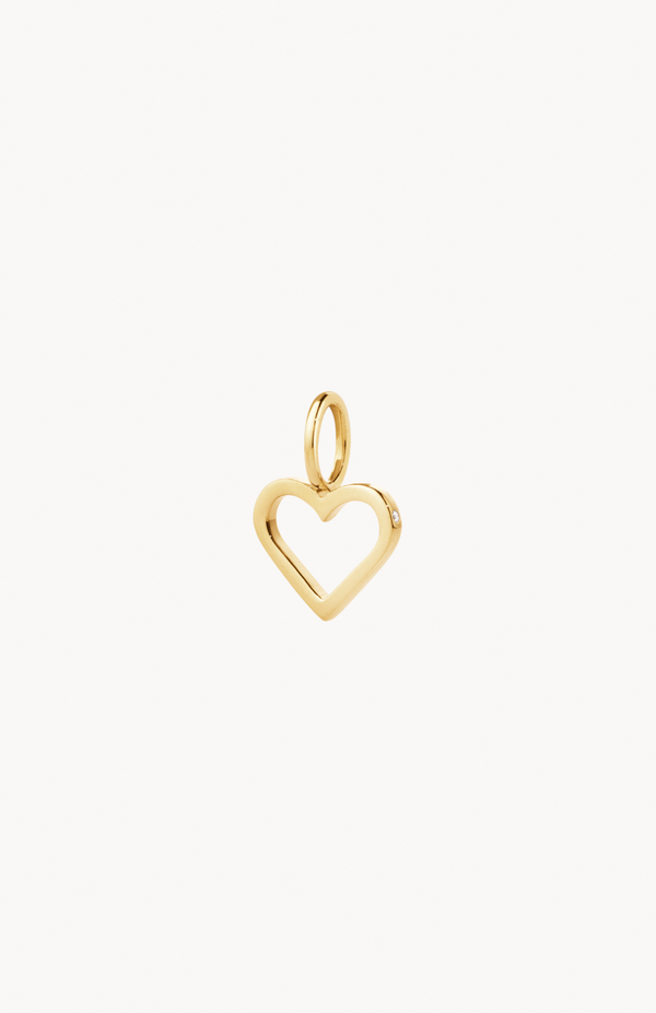 Symbols Open Heart vedhæng - 18kt Rødguld