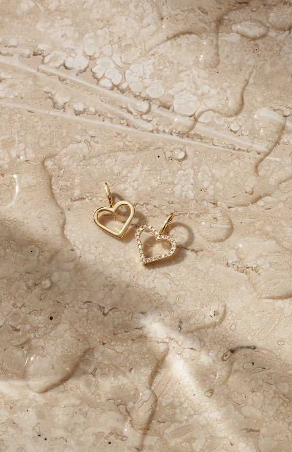 Symbols Open Heart diamant vedhæng - 18kt Rødguld
