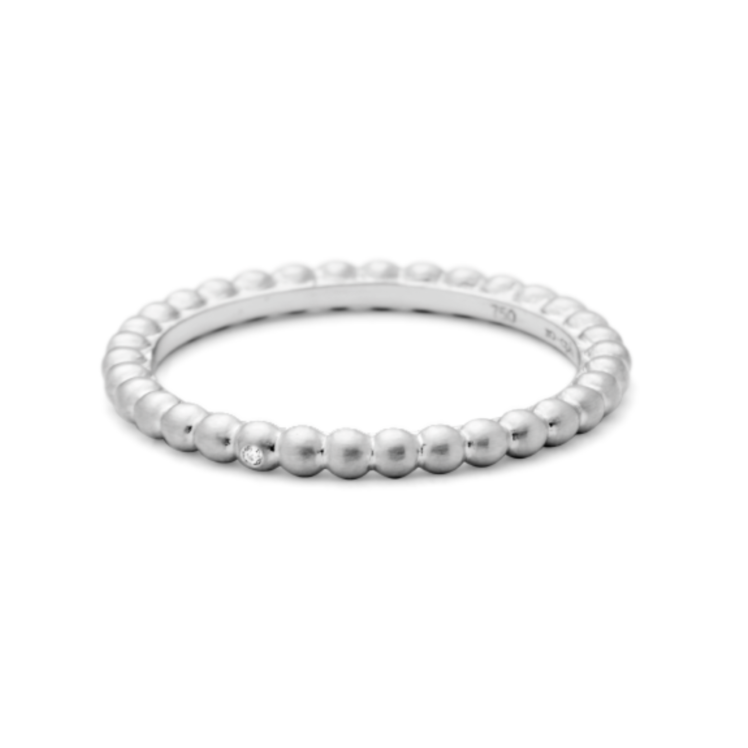 Orbit Dot ring - 18kt Hvidguld