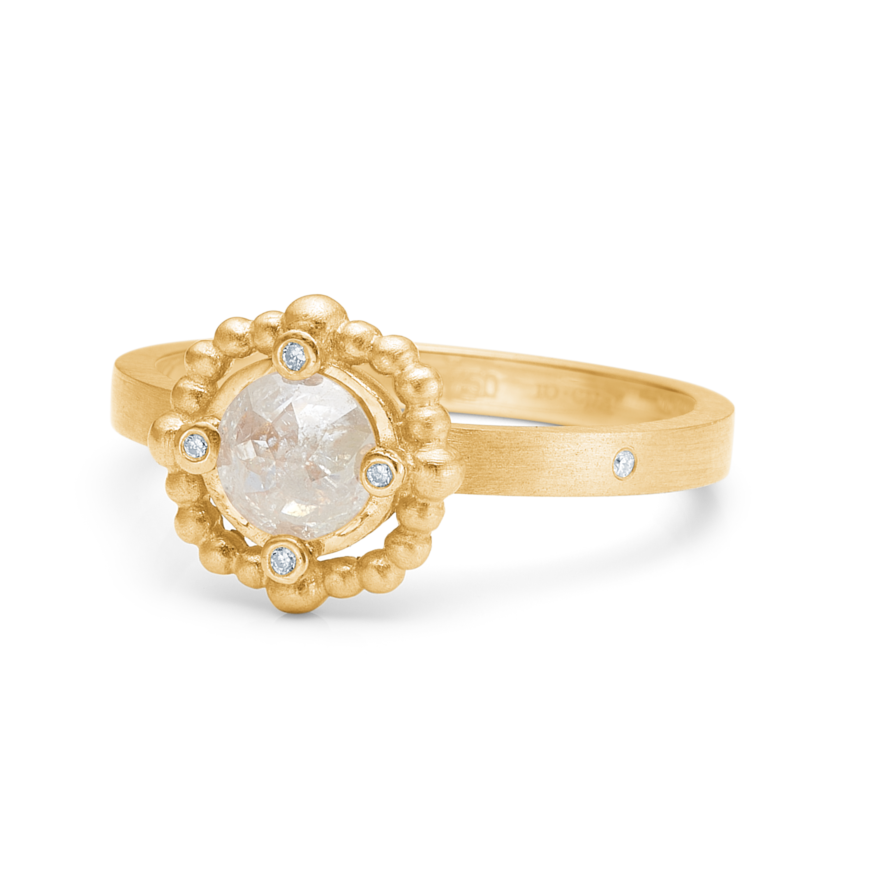 Orbit Grey diamantring - 18kt Rødguld