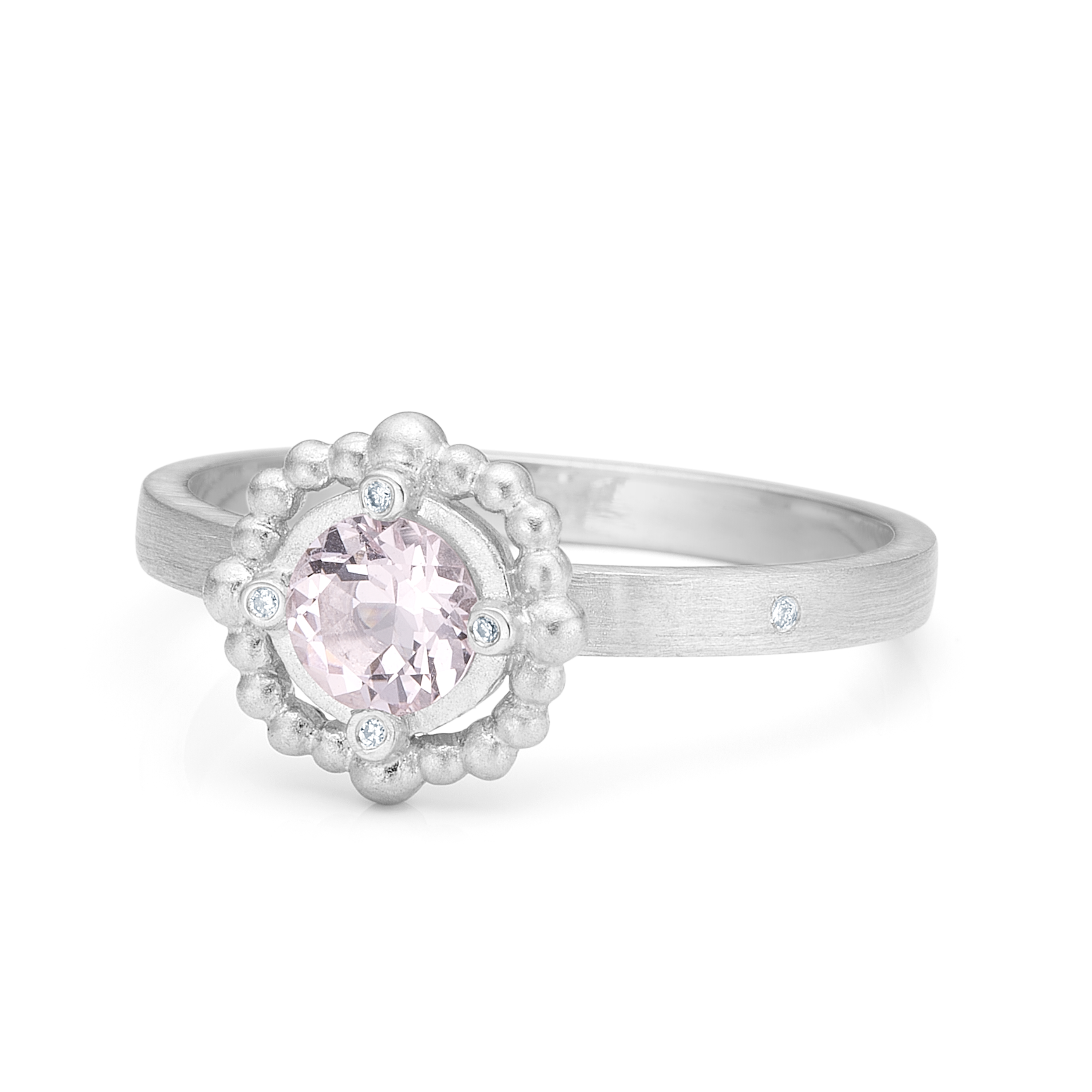Orbit Rose ring - 18kt Hvidguld
