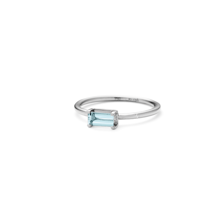 Nord Blue ring S - 18kt Hvidguld