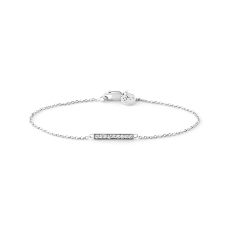 Square Diamant armbånd - 18kt Hvidguld