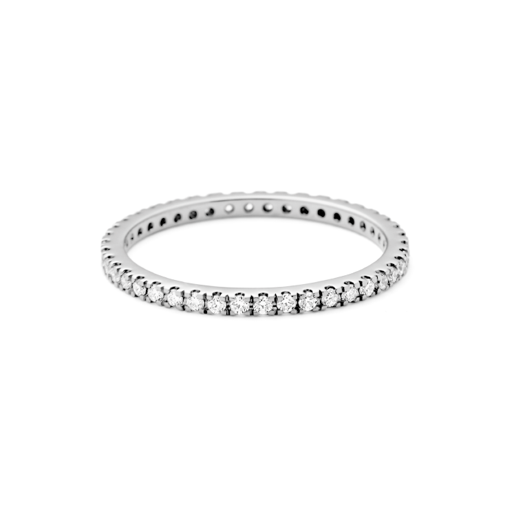 Rock Classic Diamantring - 18kt Hvidguld