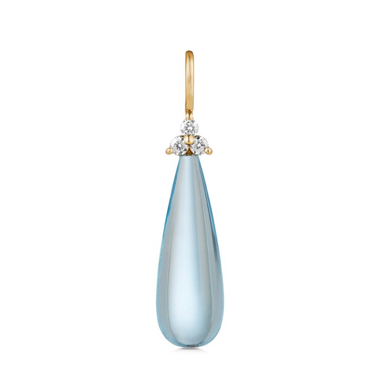 Fryd Sky Blue vedhæng - 18kt Rødguld