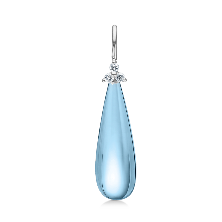 Fryd Sky Blue vedhæng - 18kt Hvidguld