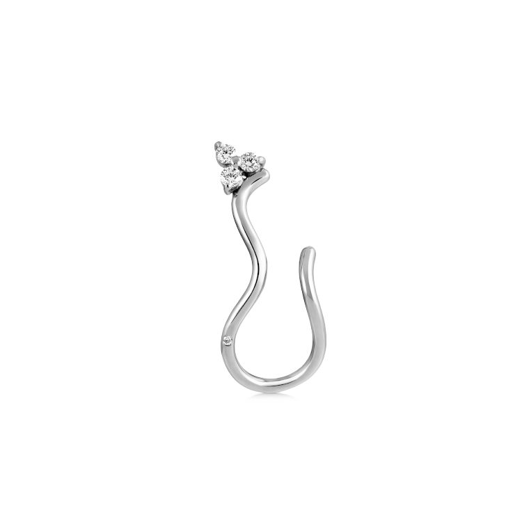 Fryd Wave diamant ørestik H - 18kt Hvidguld