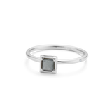 Rå diamantring - 18kt Hvidguld