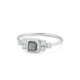 Rå Classic diamantring - 18kt Hvidguld