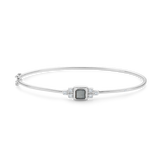 Rå Classic diamant armring - 18kt Hvidguld
