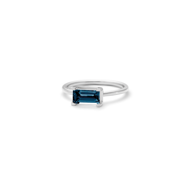 Nord London Blue ring - 18kt Hvidguld
