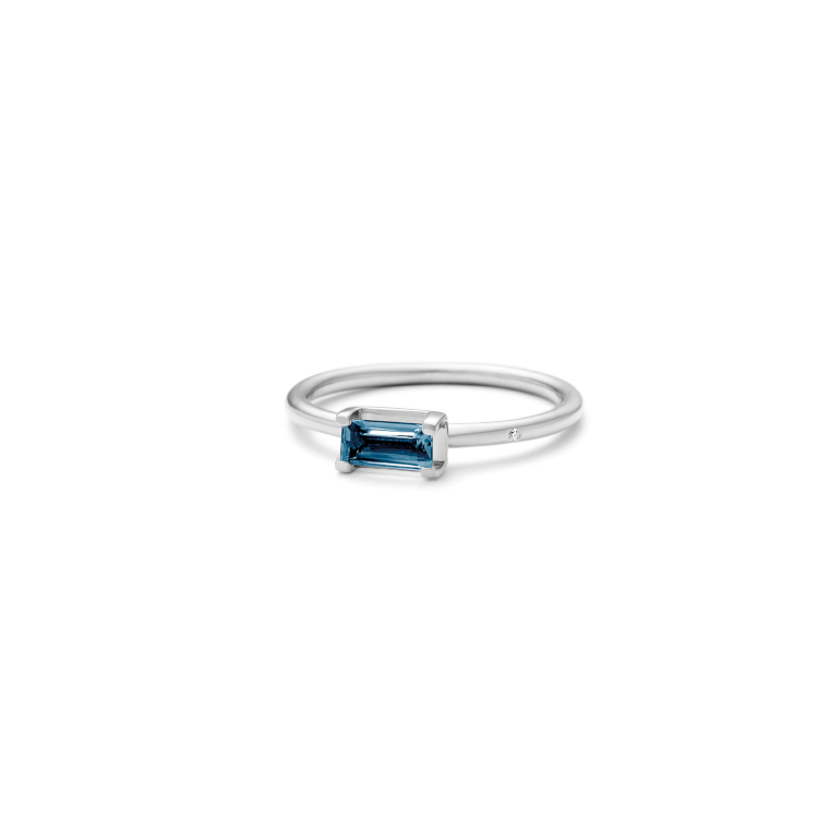 Nord London Blue ring S - 18kt Hvidguld
