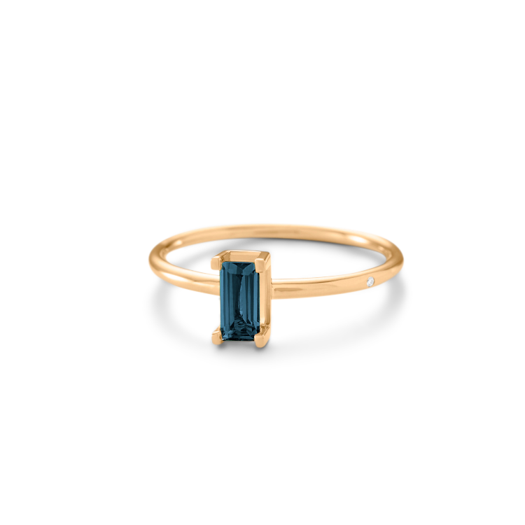 Nord London Blue ring S turned - 18kt Rødguld
