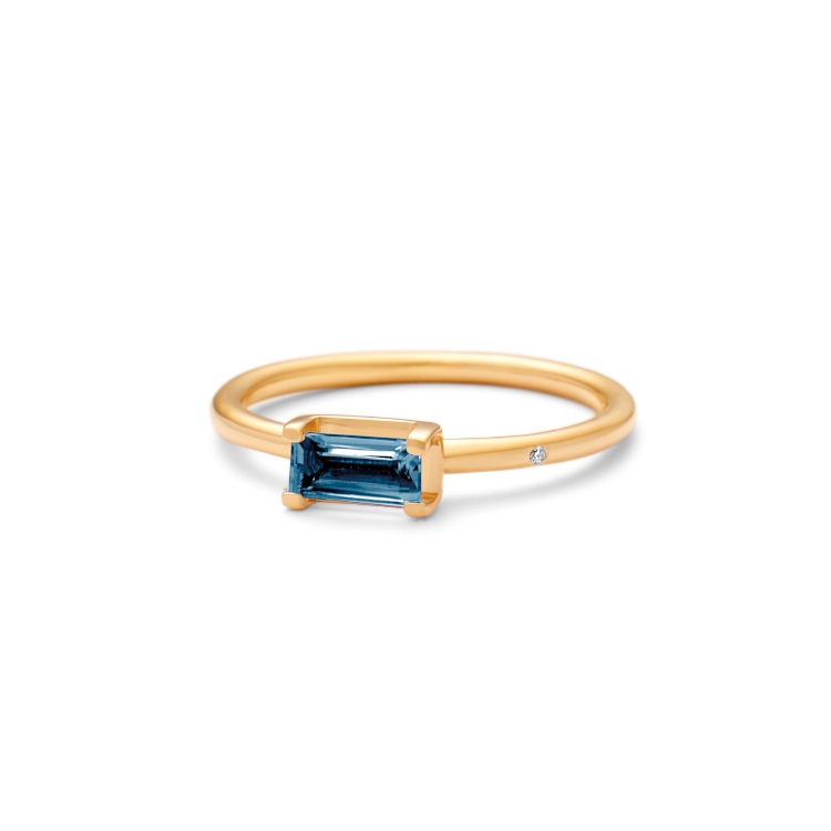 Nord London Blue ring S - 18kt Rødguld