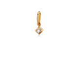 Rå Classic diamant vedhæng S - 18kt Rødguld