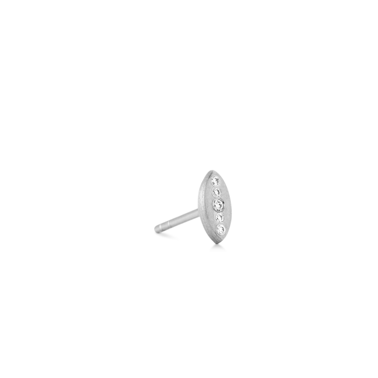 Orbit Leaves ørestik - 18kt Hvidguld