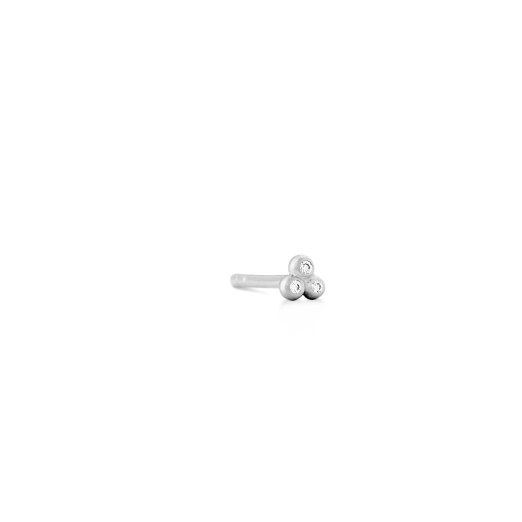 Orbit Dot ørestik - 18kt Hvidguld