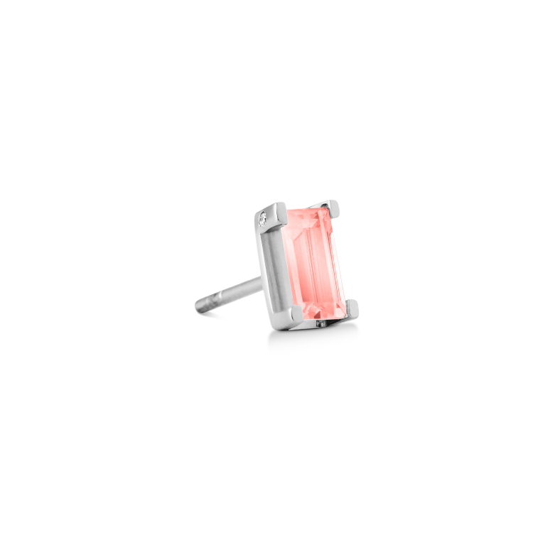 Nord Pink ørestik - 18kt Hvidguld