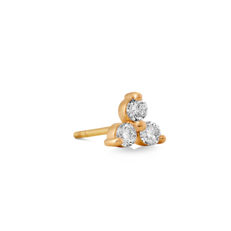 Fryd Diamant ørestik L - 18kt Rødguld