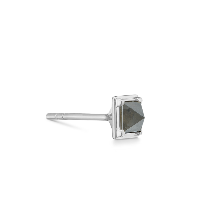 Rå Pointy diamant ørestik - 18kt Hvidguld