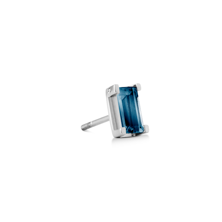 Nord London Blue ørestik - 18kt Hvidguld