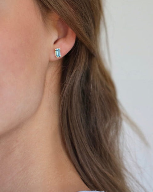 Nord London Blue ørestik - 18kt Hvidguld
