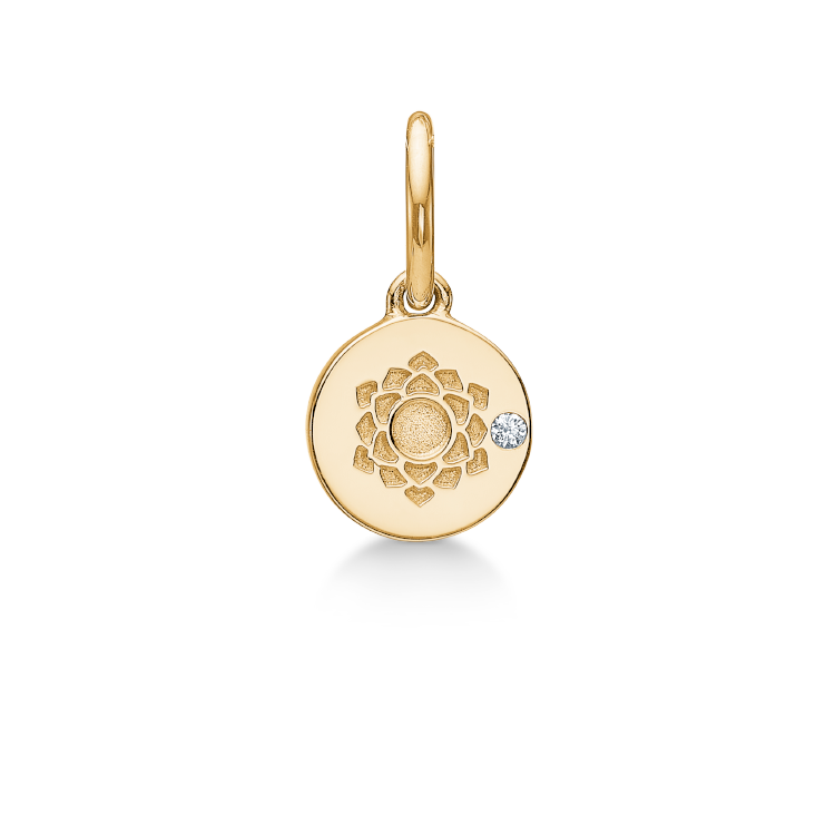 Inner Peace Kronechakra vedhæng - 18kt Rødguld