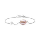 Fryd diamant perle armbånd - 18kt Hvidguld