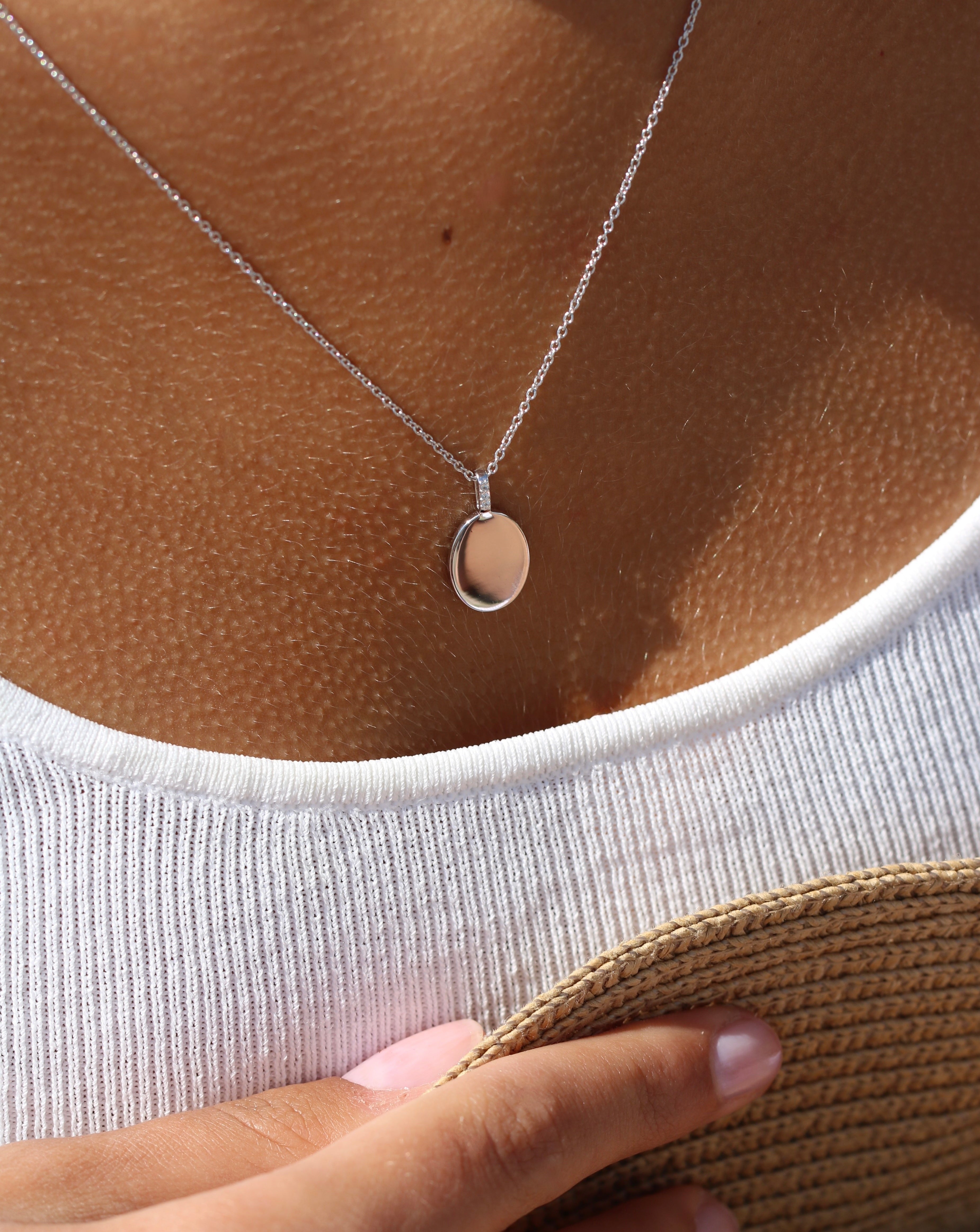 Signet diamant vedhæng