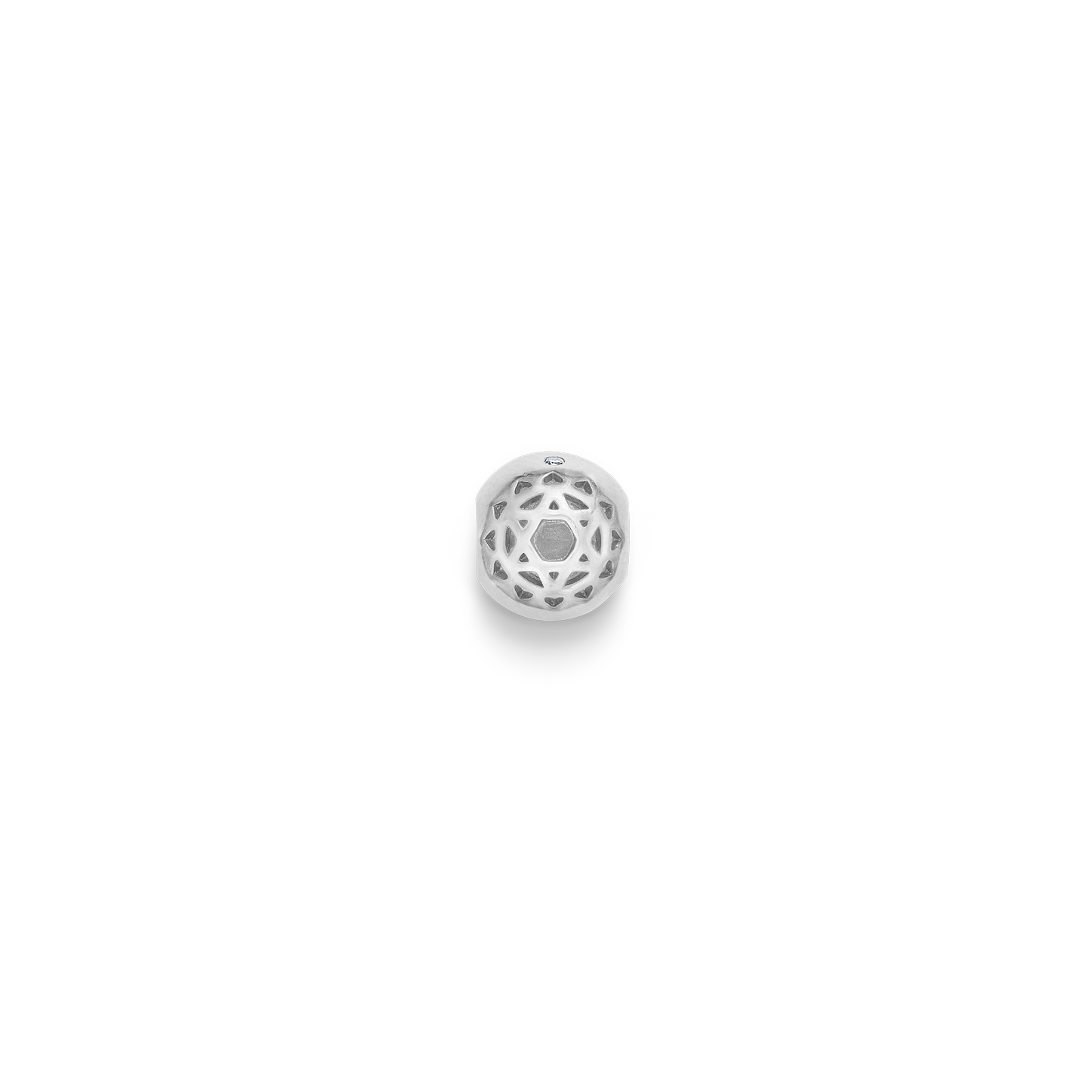 Inner Peace Hjertechakra perle - 18kt Hvidguld
