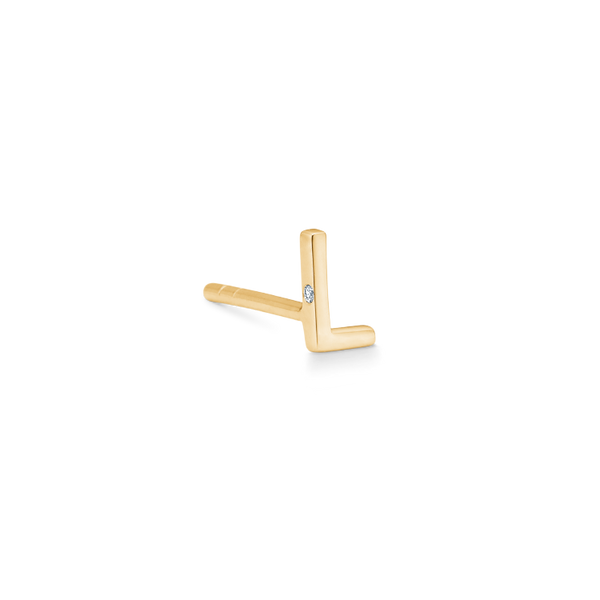 My L Earring - 18kt Yellow Gold