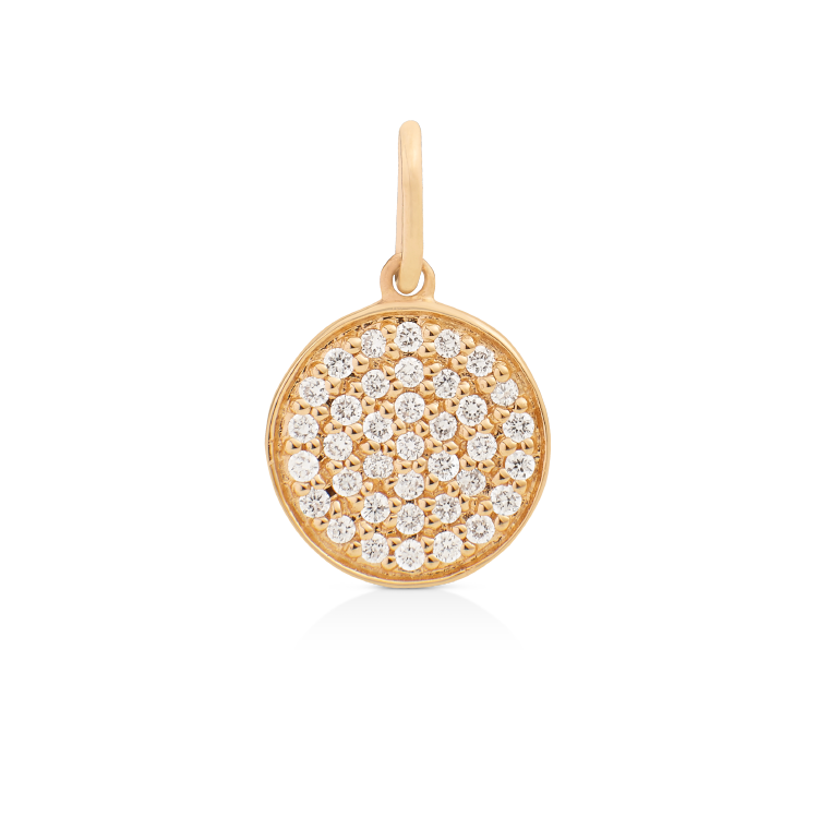 Rock Classic Round Diamant vedhæng - 18kt Rødguld