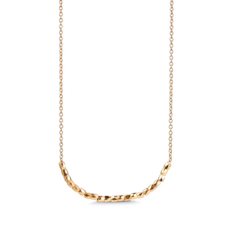 Rock Beads Me halskæde 45 cm - 18kt Rødguld