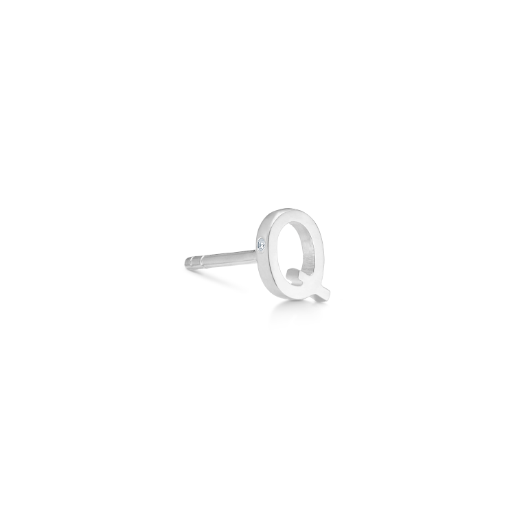 My Q ørestik - 18kt Hvidguld