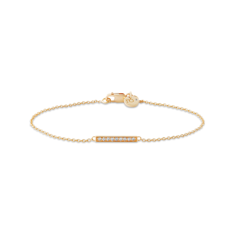 Square Diamant armbånd - 18kt Rødguld
