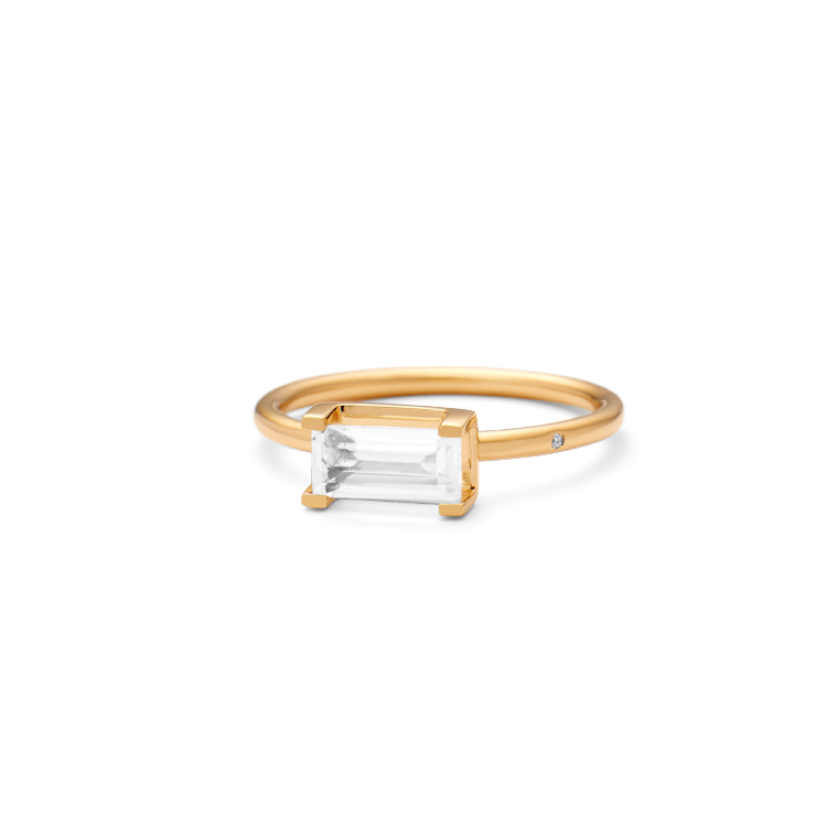 Nord White ring - 18kt Rødguld